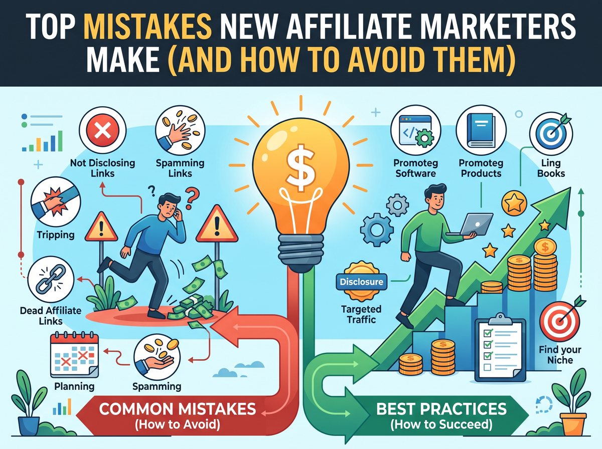 Top Mistakes New Affiliate Marketers Make (And How to Avoid Them)